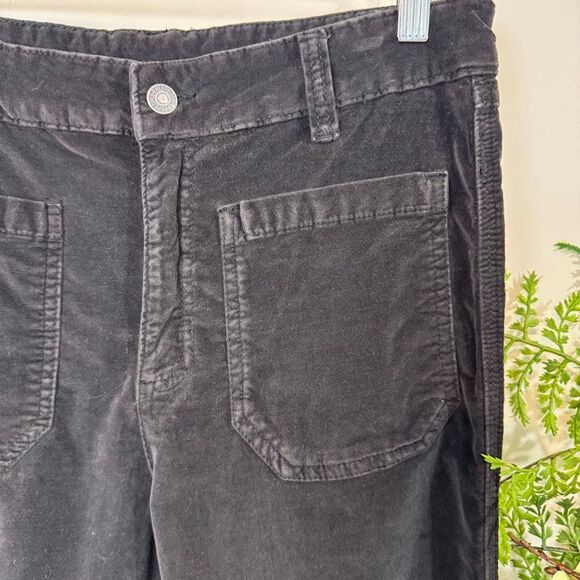 Free People High Time Velvet Kick Flare pants black | size 10 - Picture 4 of 13
